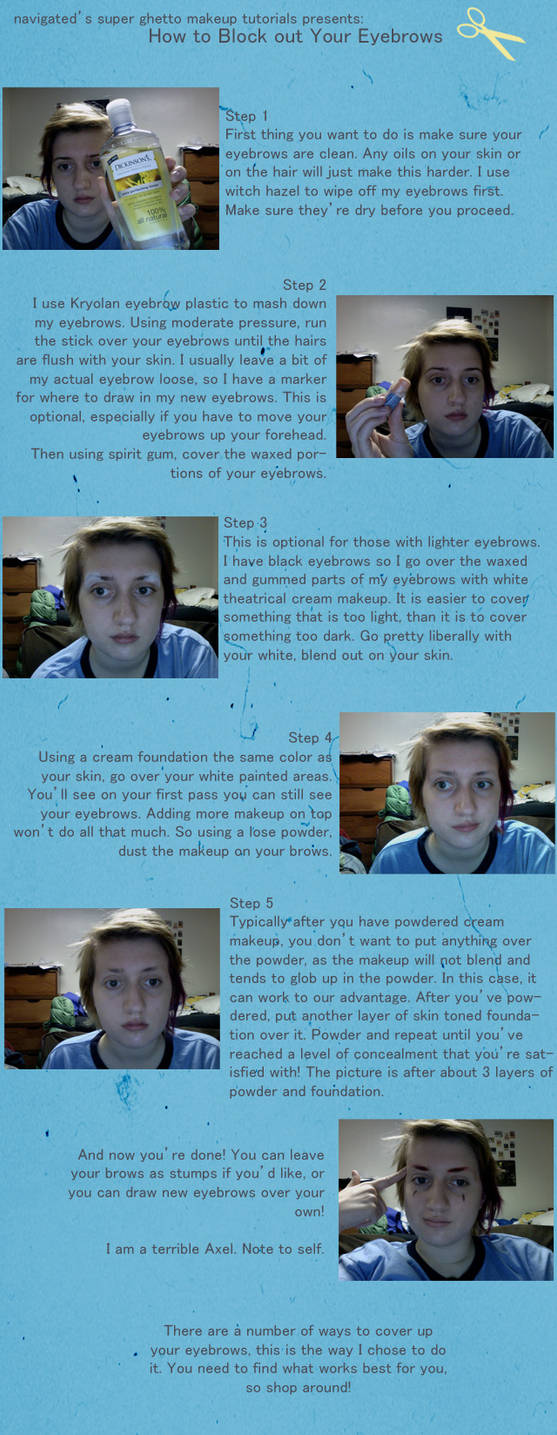 Tutorial: Covering Eyebrows by AnimosityCosplay