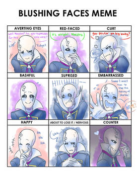 Blushing Face Meme|UB Maestro Gaster