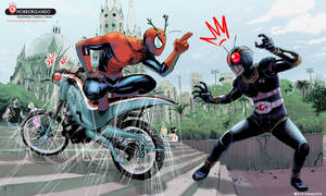Spiderman vs kamen ride black