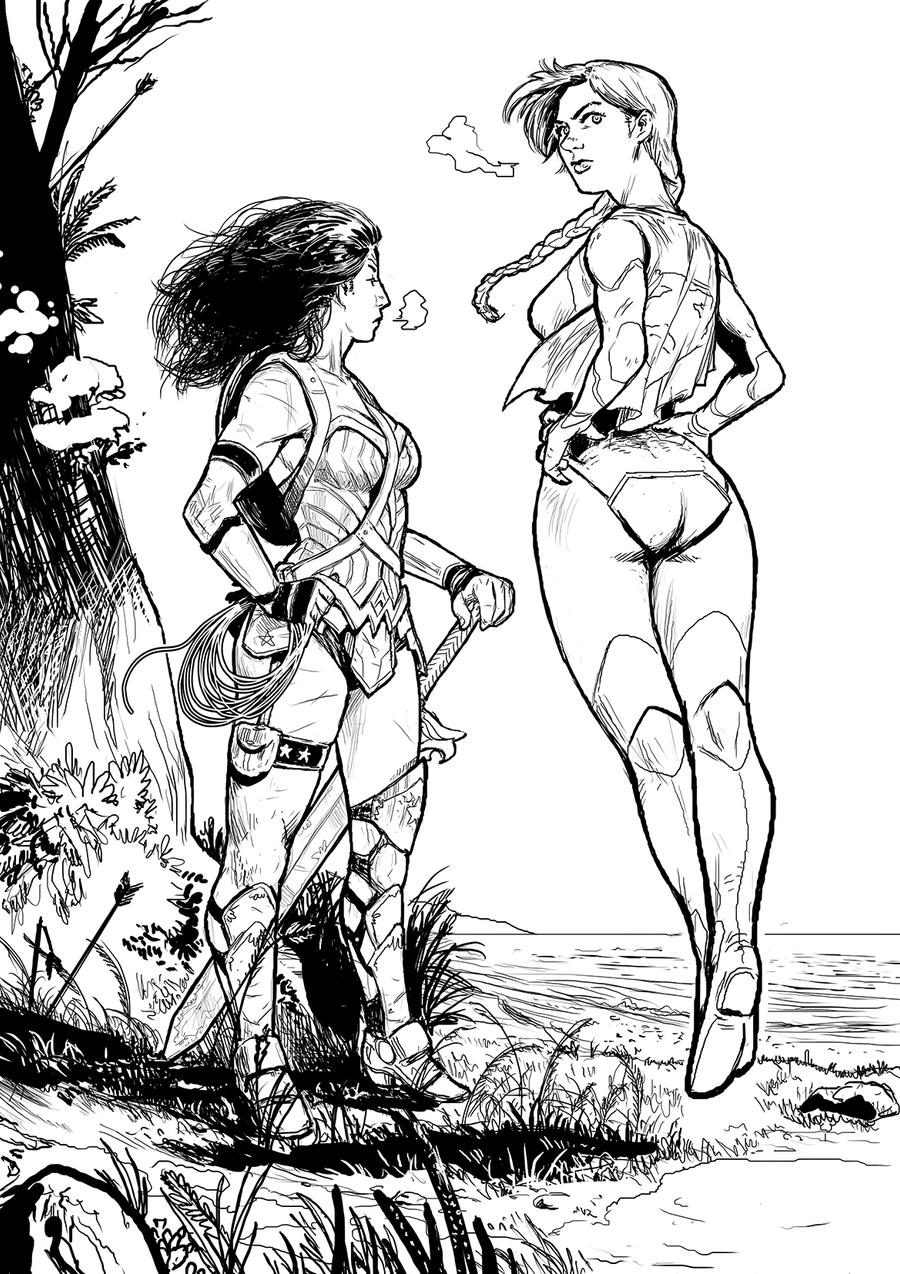 Wonder Woman feat Super Girl