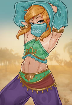 Gerudo Link pin-up