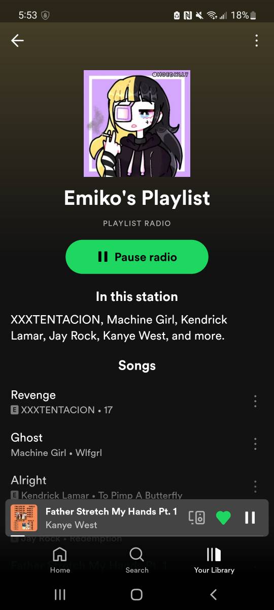 Emiko has her own Spotify Playlist now! 