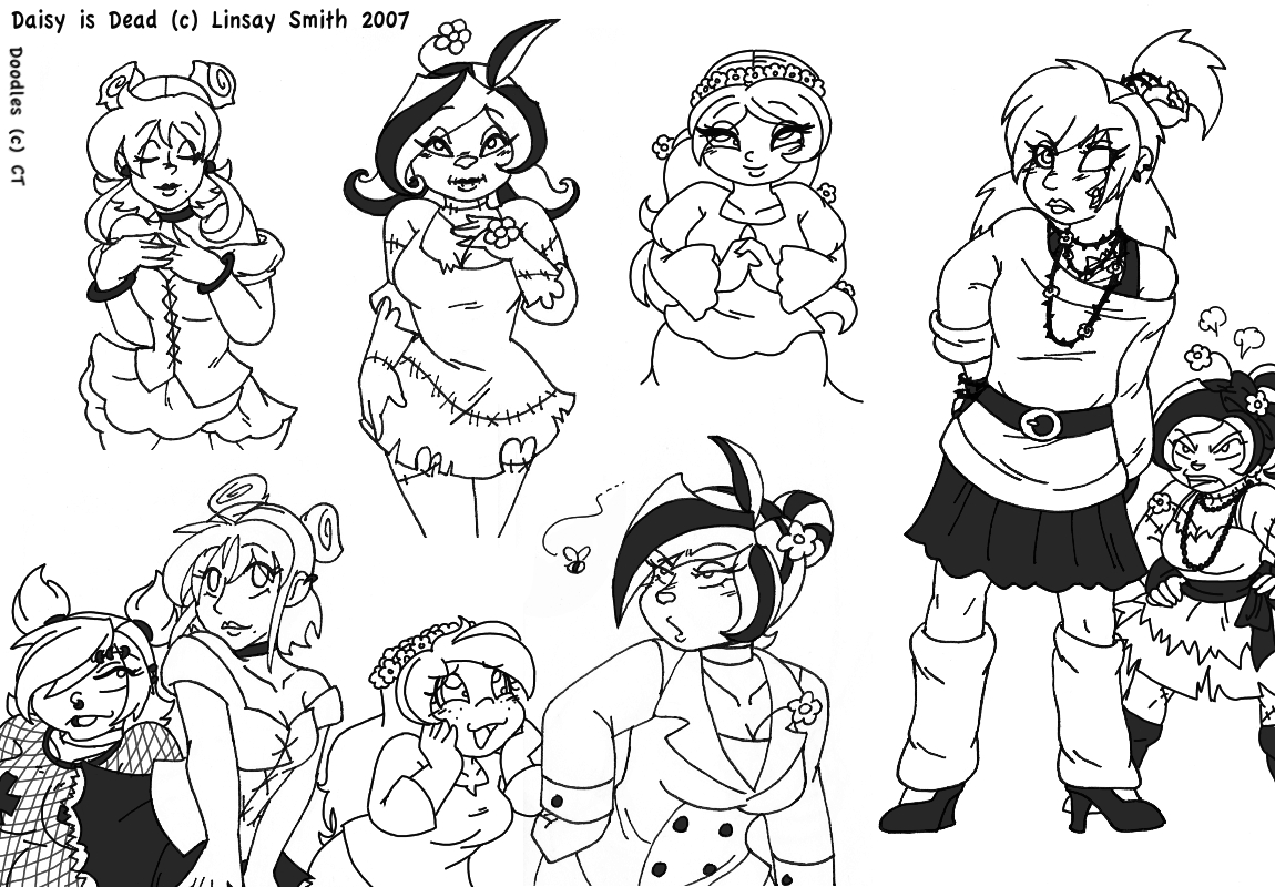 Daisy is Dead Doodles by MuseWhimsy