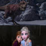 Elsa and Anna scared of Canotaur