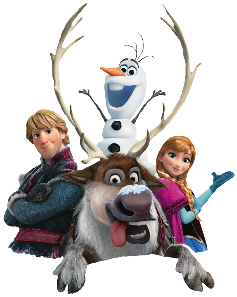 Anna,Kristoff,Olaf and Sven (Frozen) PNG by jakeysamra on DeviantArt