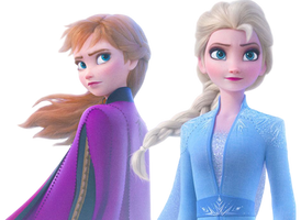Anna and Elsa (Frozen II) PNG