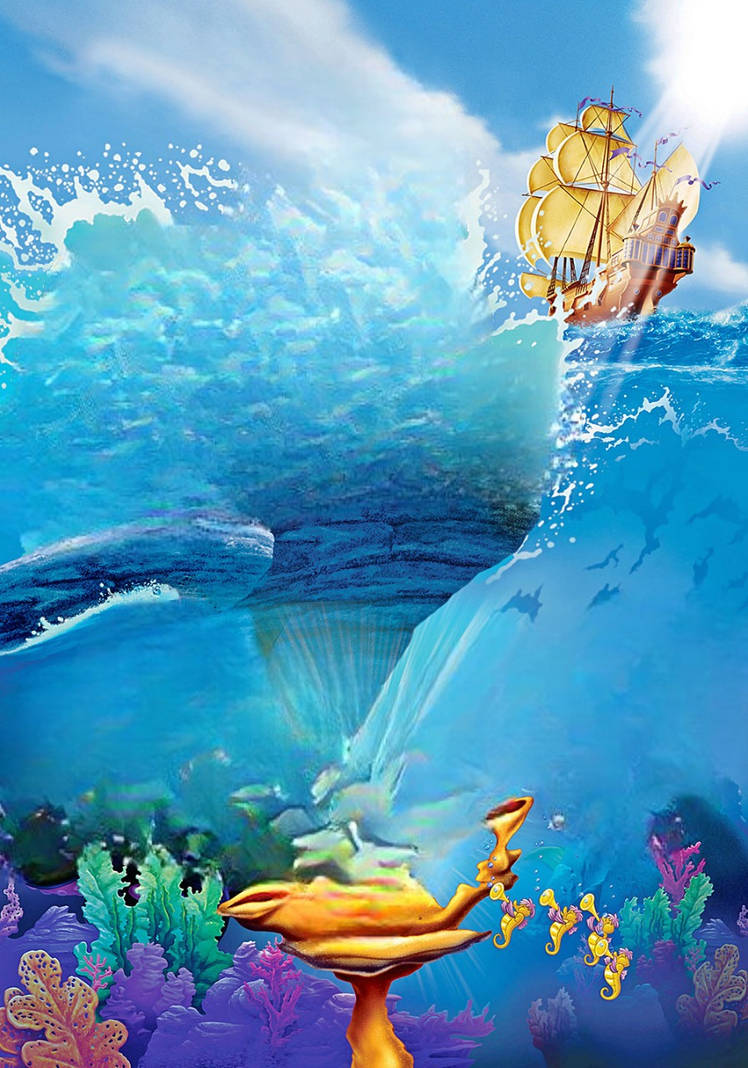 The Little Mermaid Poster Background by jakeysamra on DeviantArt