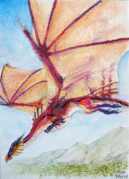 Flying Red - ACEO