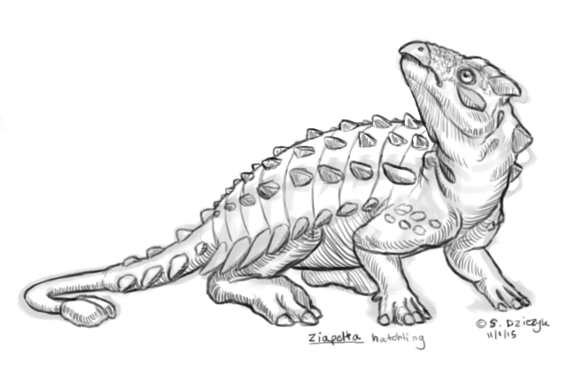 Dinovember - 1 - Ziapelta hatchling