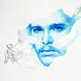 Watercolor portrait of Jon Snow 