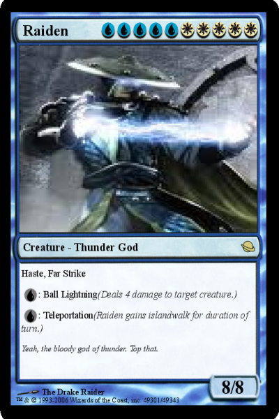 Raiden MtG Card by The-Drake-Raider on DeviantArt