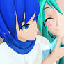 MMD Kaito teasing Miku :D