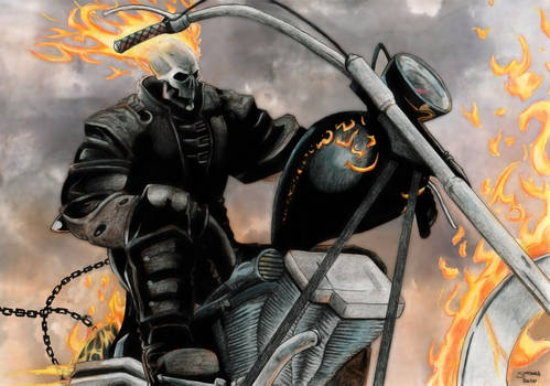 Ghost Rider - Coloured Pencil