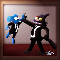 Itchy and Scratchy Reservoir Dogs fan art