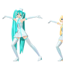 MMD DT Resort Miku and Rin