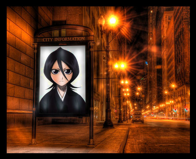 Rukia Bus Stop by Deth-Enigma