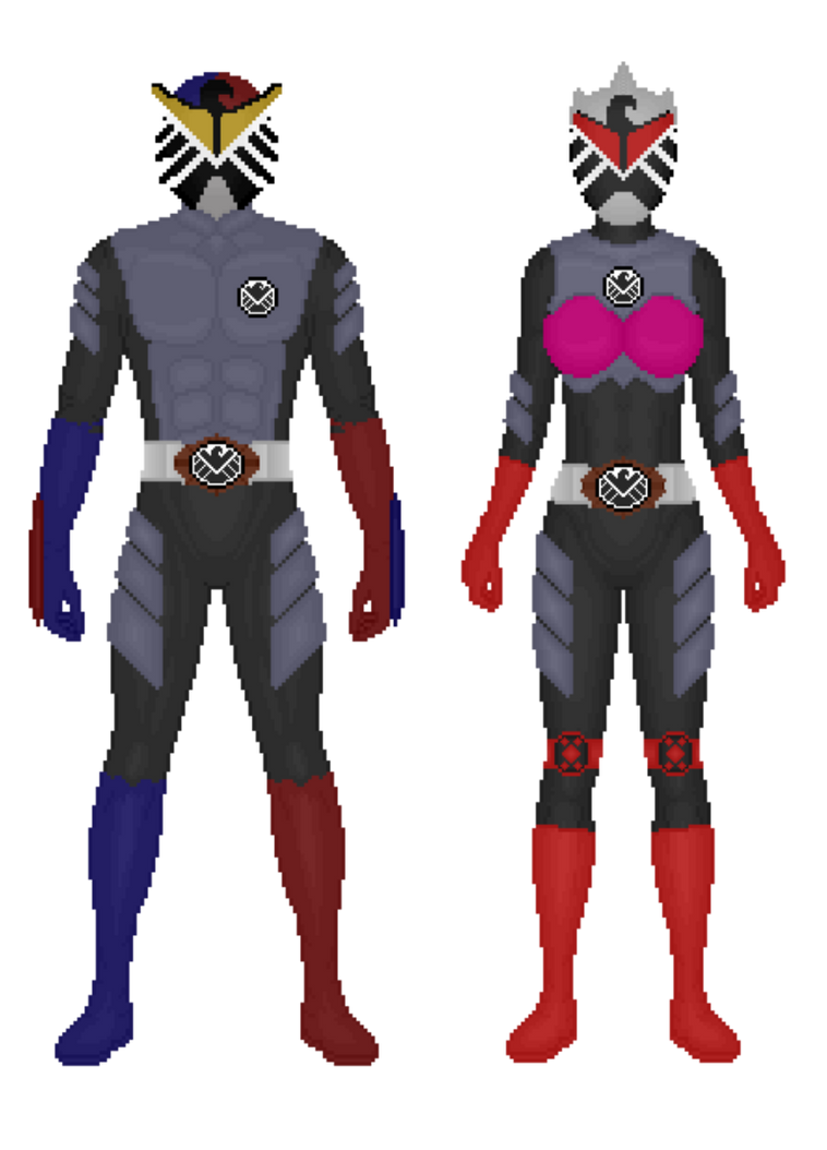 Kamen Rider Agent Y and Kamen Rider Agent X by CaptainNinnin on DeviantArt