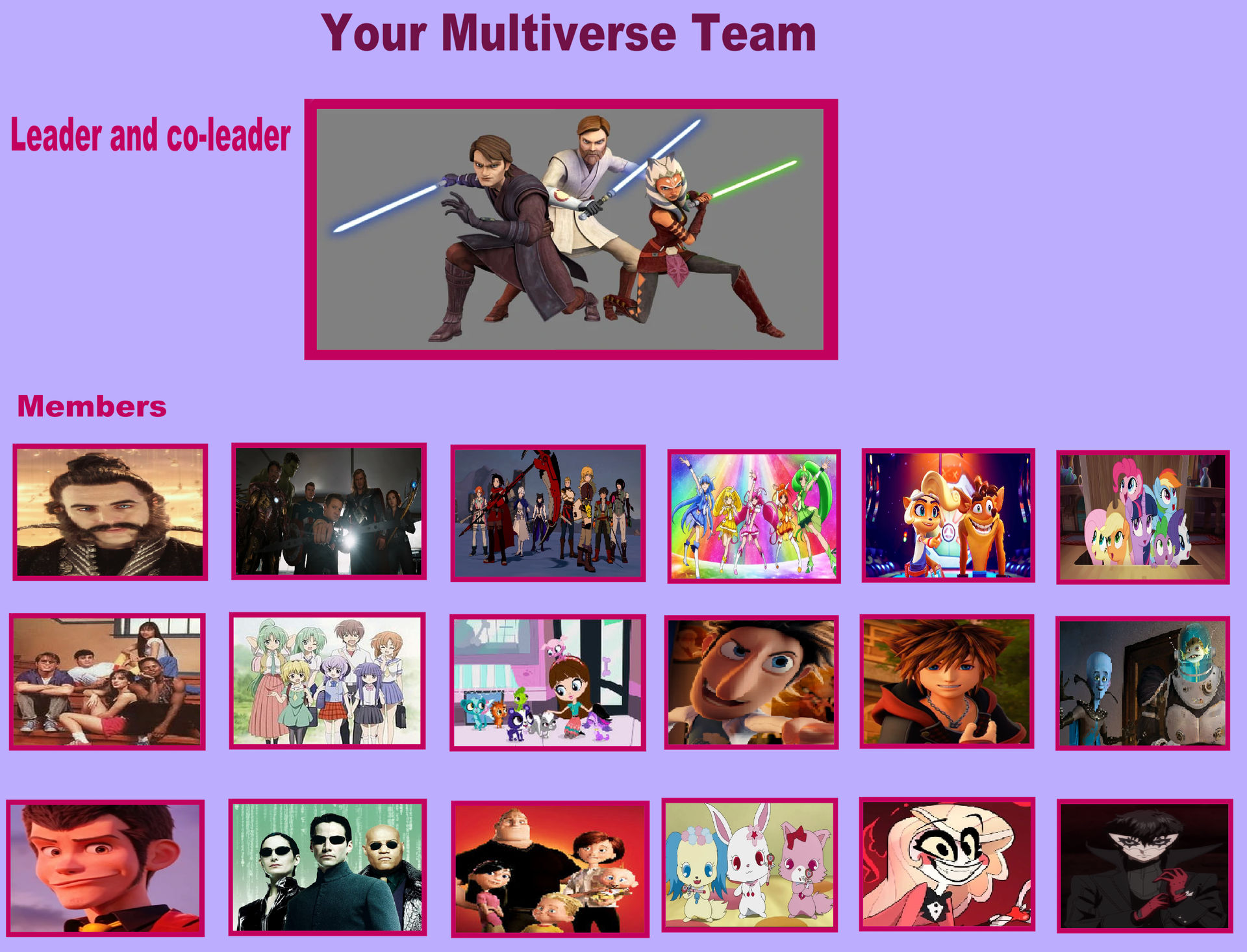 My Multiverse Team by tindy2 on DeviantArt