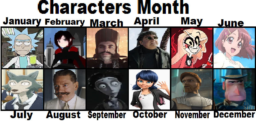 Characters Month By Tindy2 On DeviantArt