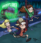 The Ghost of Greasy's - A Gravity Falls Story by jamooneyart