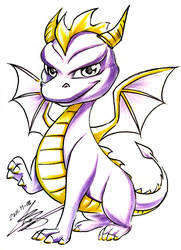 Fan Art Spyro the Dragon marker sketch