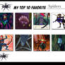 Top 10 Favorite Spiders