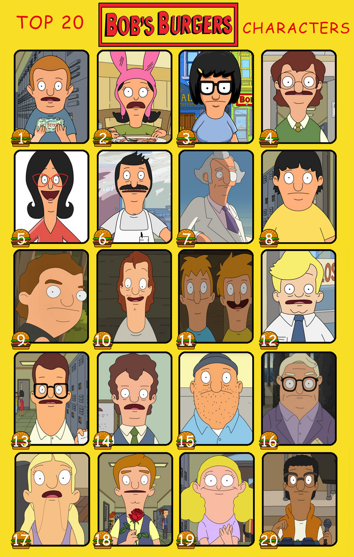 Top 20 Bob s Burgers Characters By JokerCarnage5 On DeviantArt top-20-bob-s-burgers-characters-by-jokercarnage5-on-deviantart