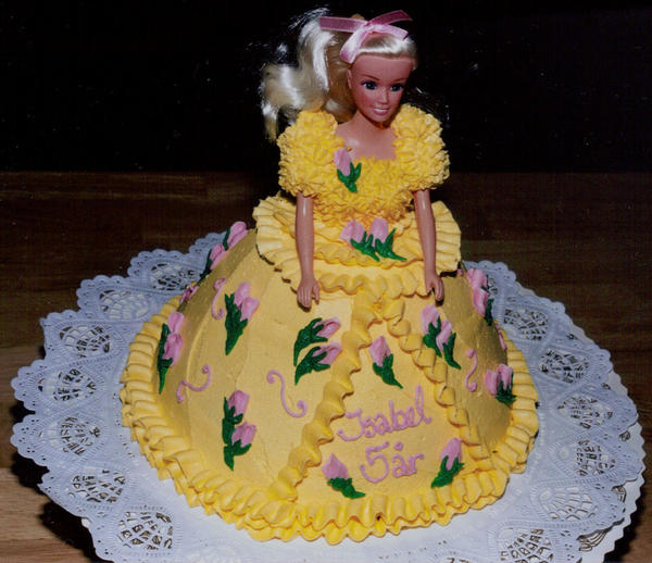 Barbie in a yellow dress