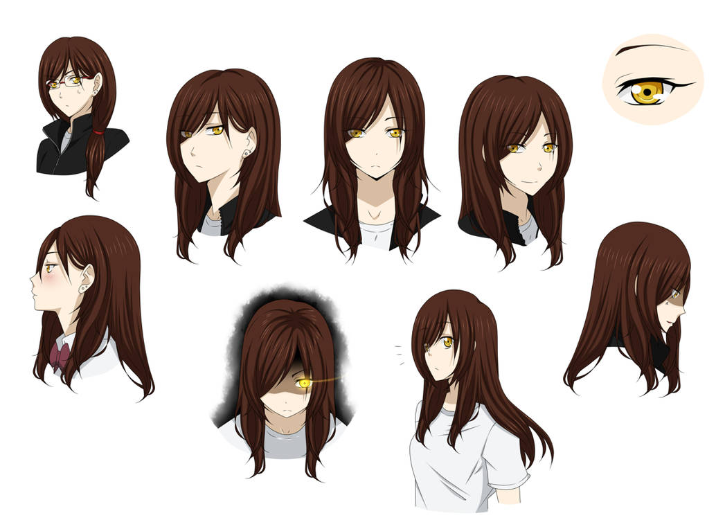 Yuki's Headshot Sheet (Haikyuu oc) by Black-Moon-Raven on DeviantArt
