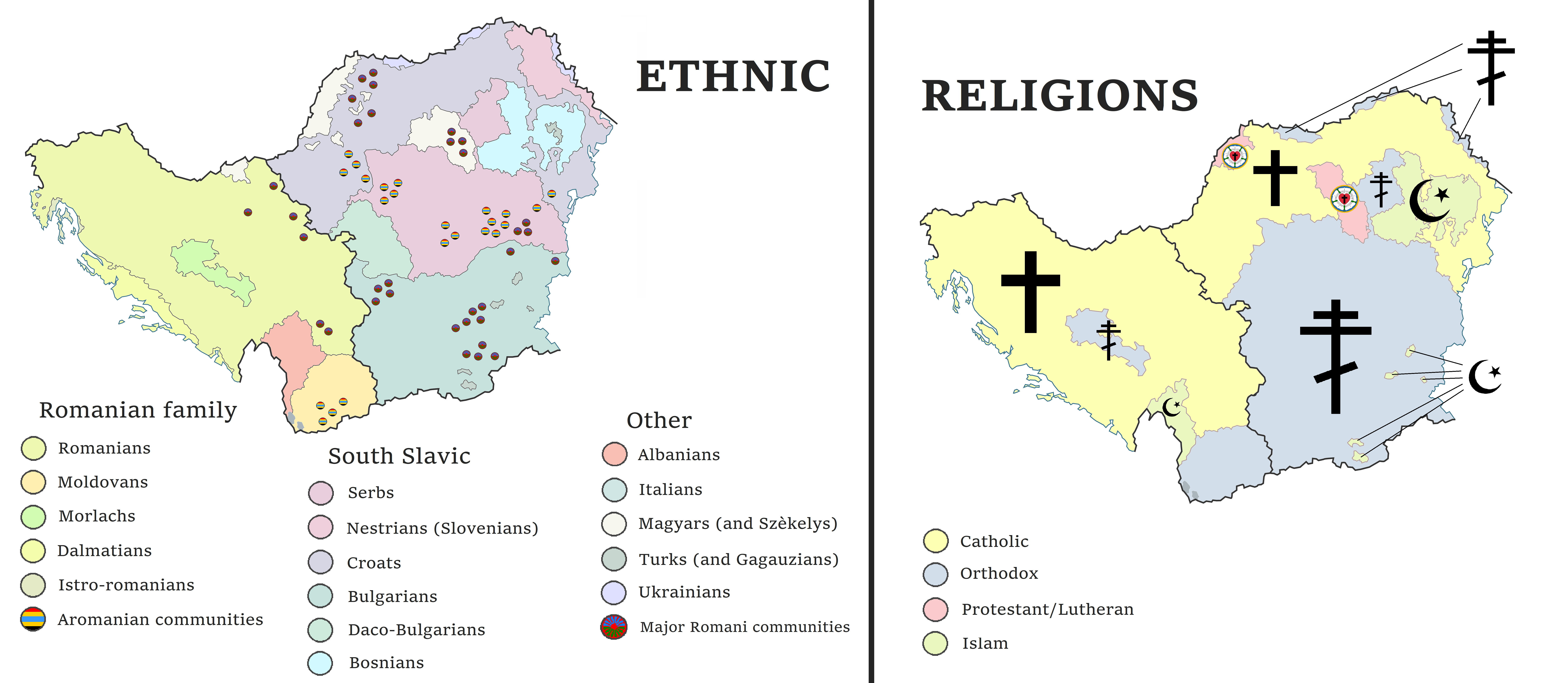 AH: RomYug - Ethnic and Religions