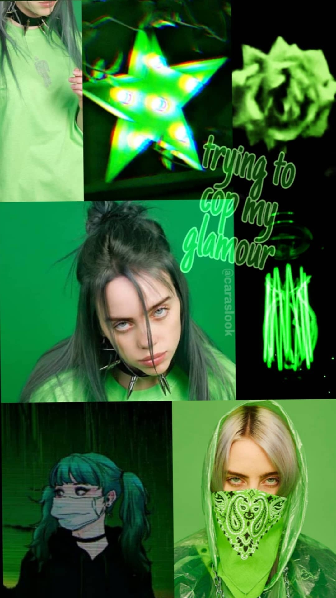 Bức ảnh nền màu xanh lục theo phong cách của Billie Eilish sẽ làm cho bạn tinh thần hưng phấn và tràn đầy sức sống. Bức ảnh này được thiết kế bởi juli3569 trên DeviantArt, không chỉ đẹp mà còn mang đến cảm giác lạc quan cho người xem.