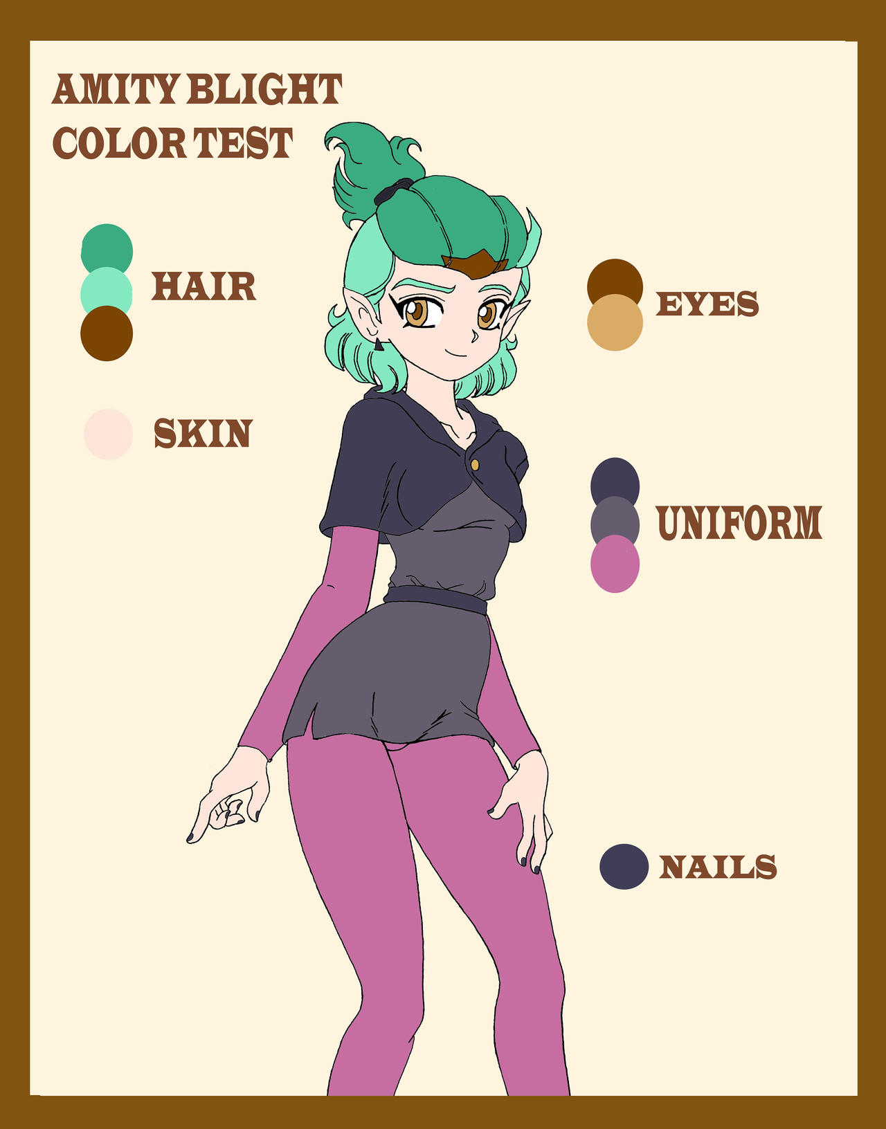Amity Color Scheme Amity Blight Anime Version Color Test by ArthurWolf on DeviantArt