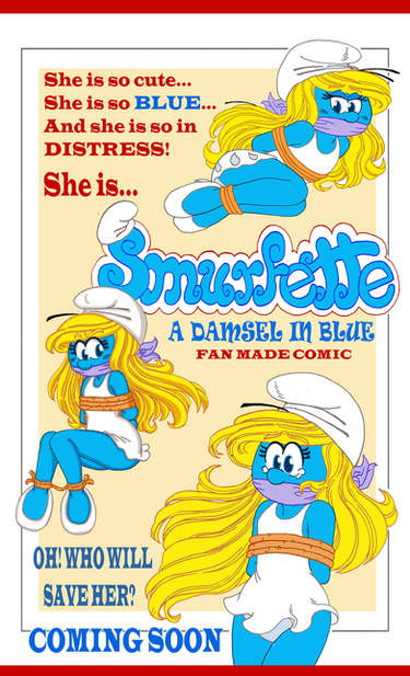 I AM SMURFETTE A DAMSEL IN BLUE BONDAGE POSTER