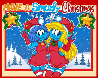 Smurfette Wish you a Smurfy Christmas