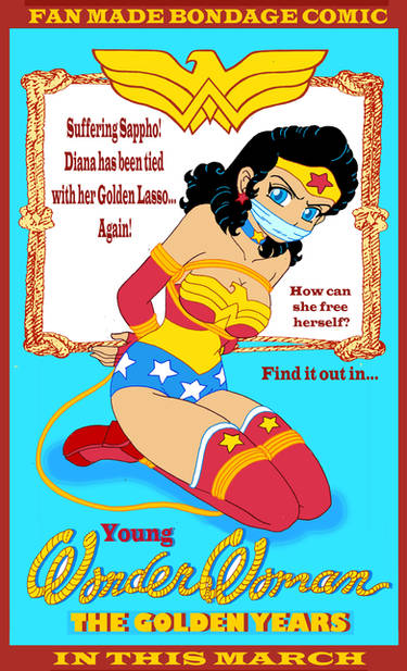 Young Wonder Woman Bound and Gagged Comic Ad