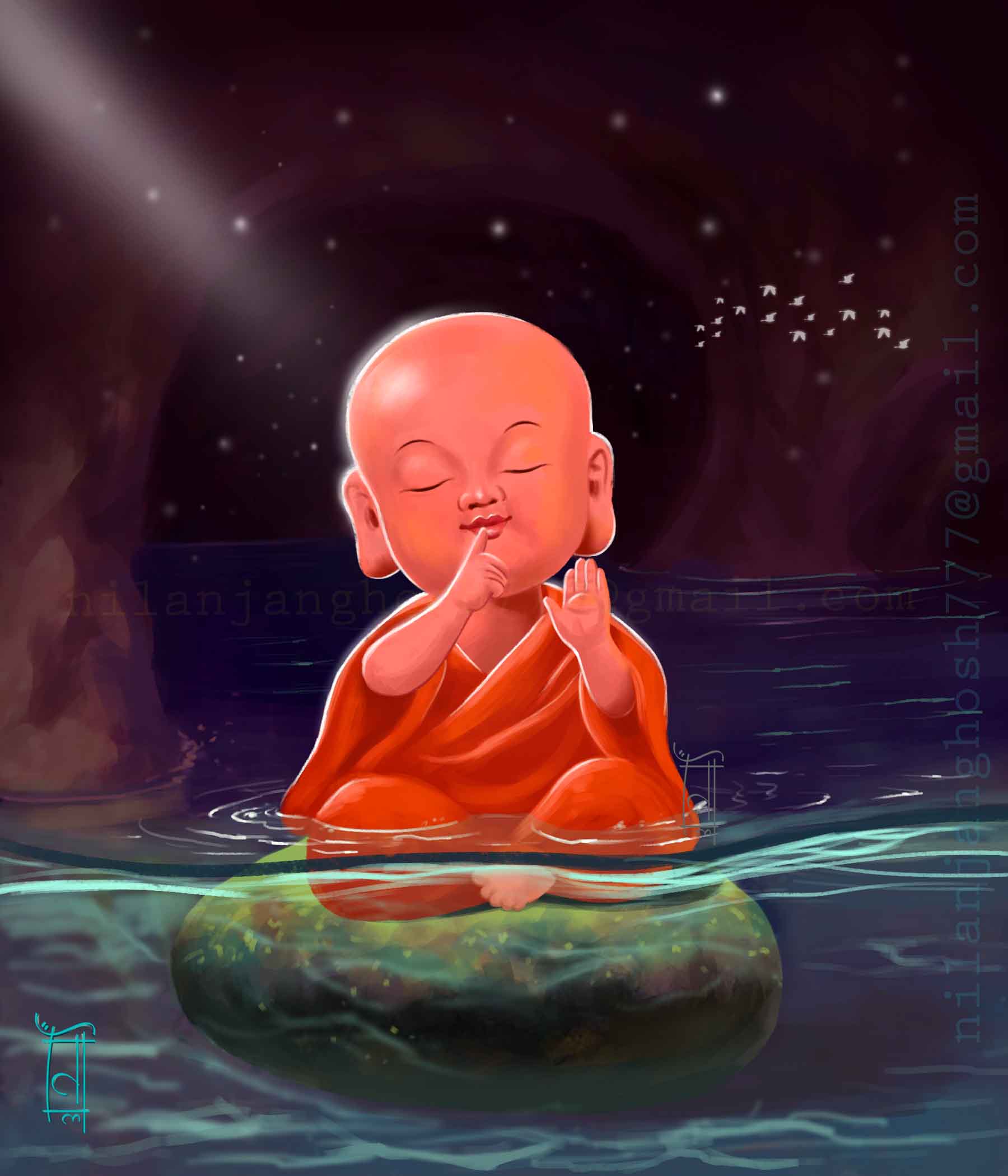 Little buddha 3 digital painting by nilanjan777 on DeviantArt