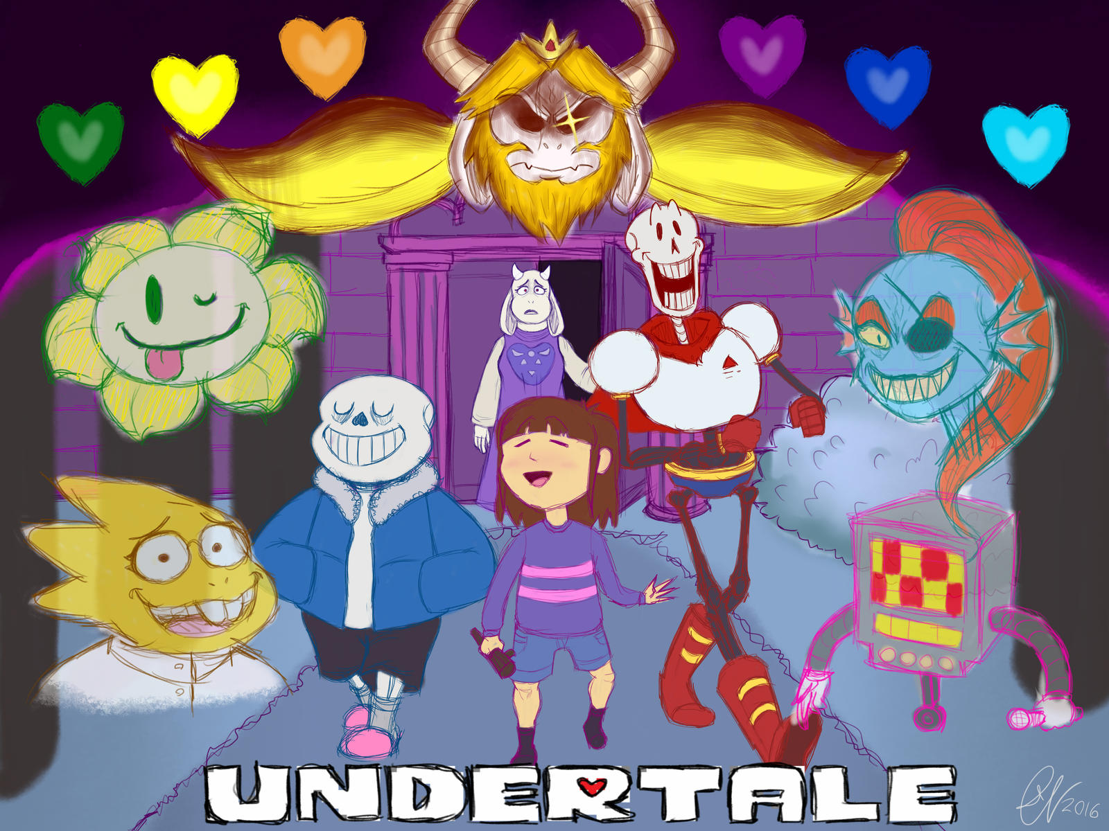 Undertale Slideshow undertale poster sketch update by Leightoons on DeviantArt