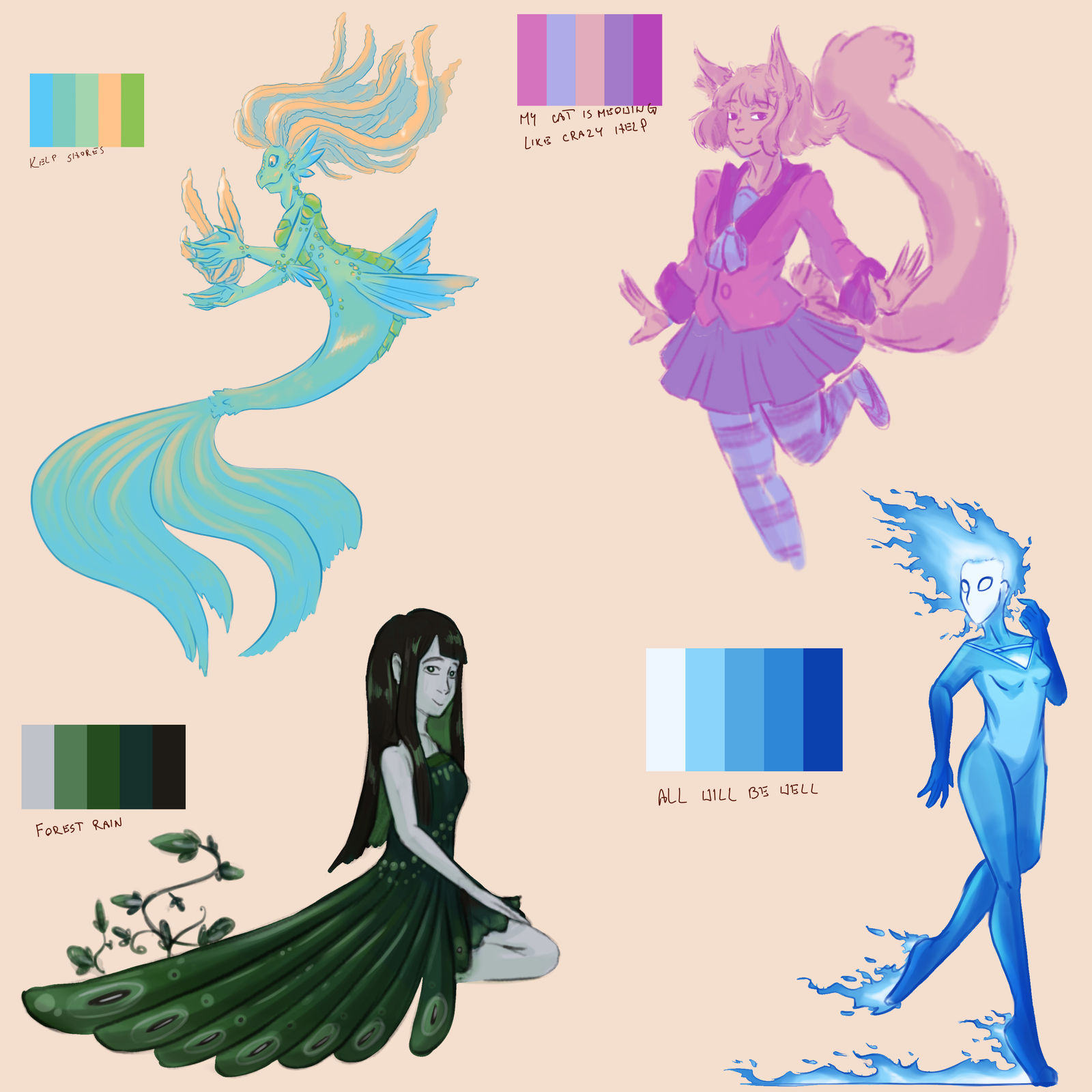 Playing with color palettes by LeoTao on DeviantArt