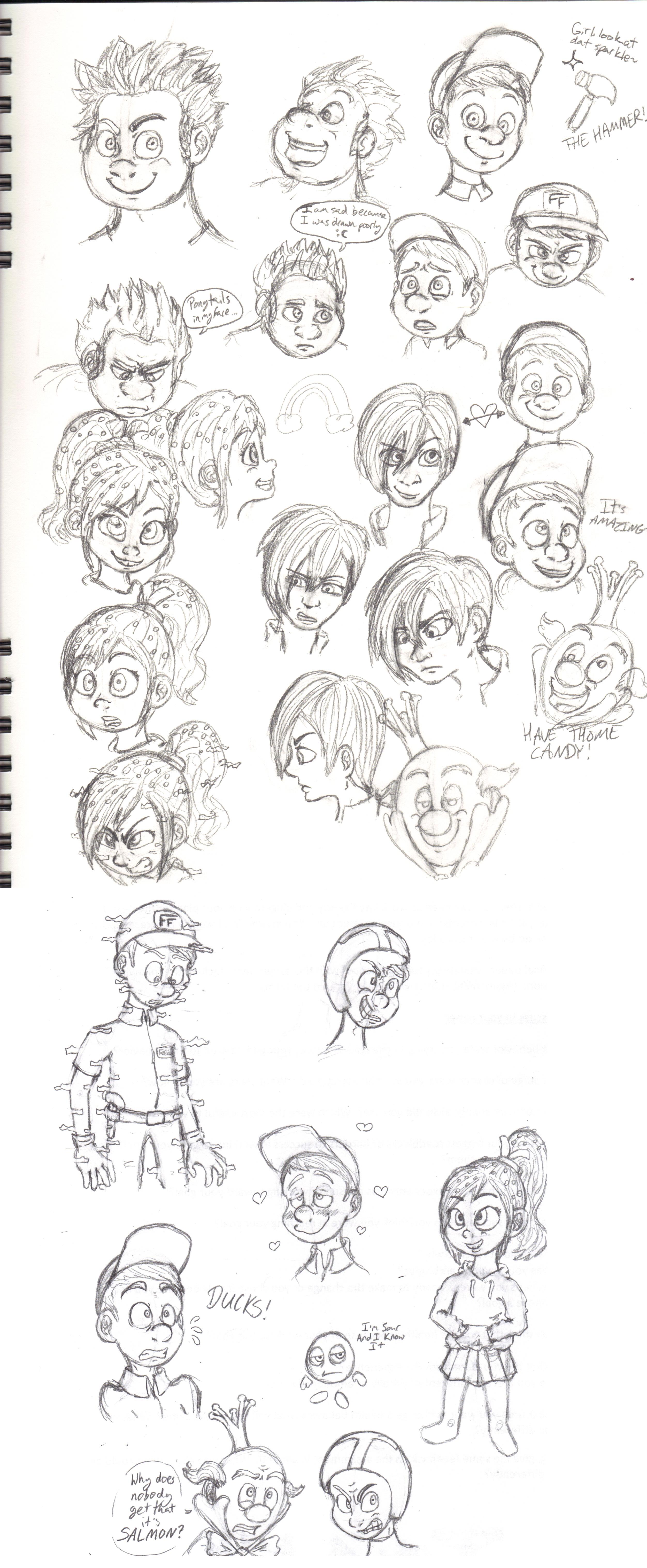 Wreck-It Ralph Sketch Dump!