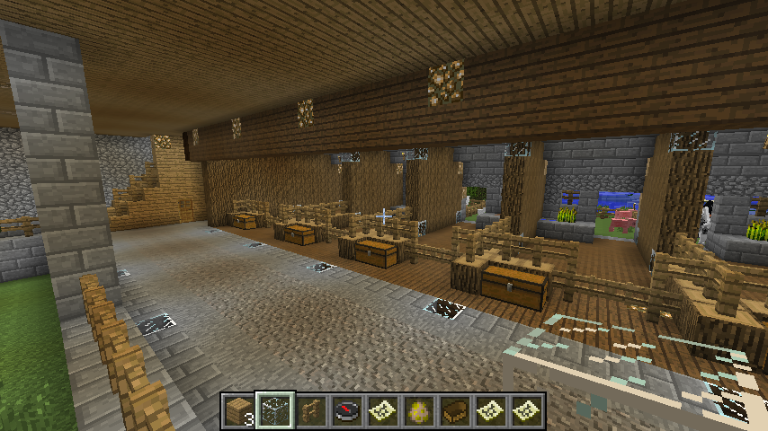 Minecraft - Big Barn - interior 11 by DemiWolfe on DeviantArt