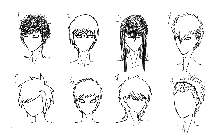 Anime Male Hairstyles, Anime Drawing, Hair Drawing, Hairstyle