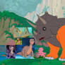 Littlefoot and his friends meet leon