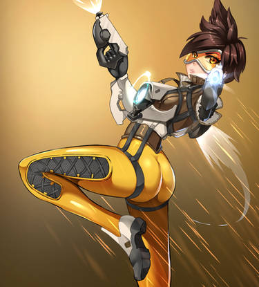Tracer: Hey cutie by AiArtWorkhouse on DeviantArt