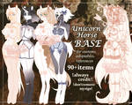 Unicorn/Horse Base by cacaowaves