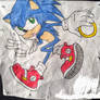 Sonic the Hedgehog (made by my sister)