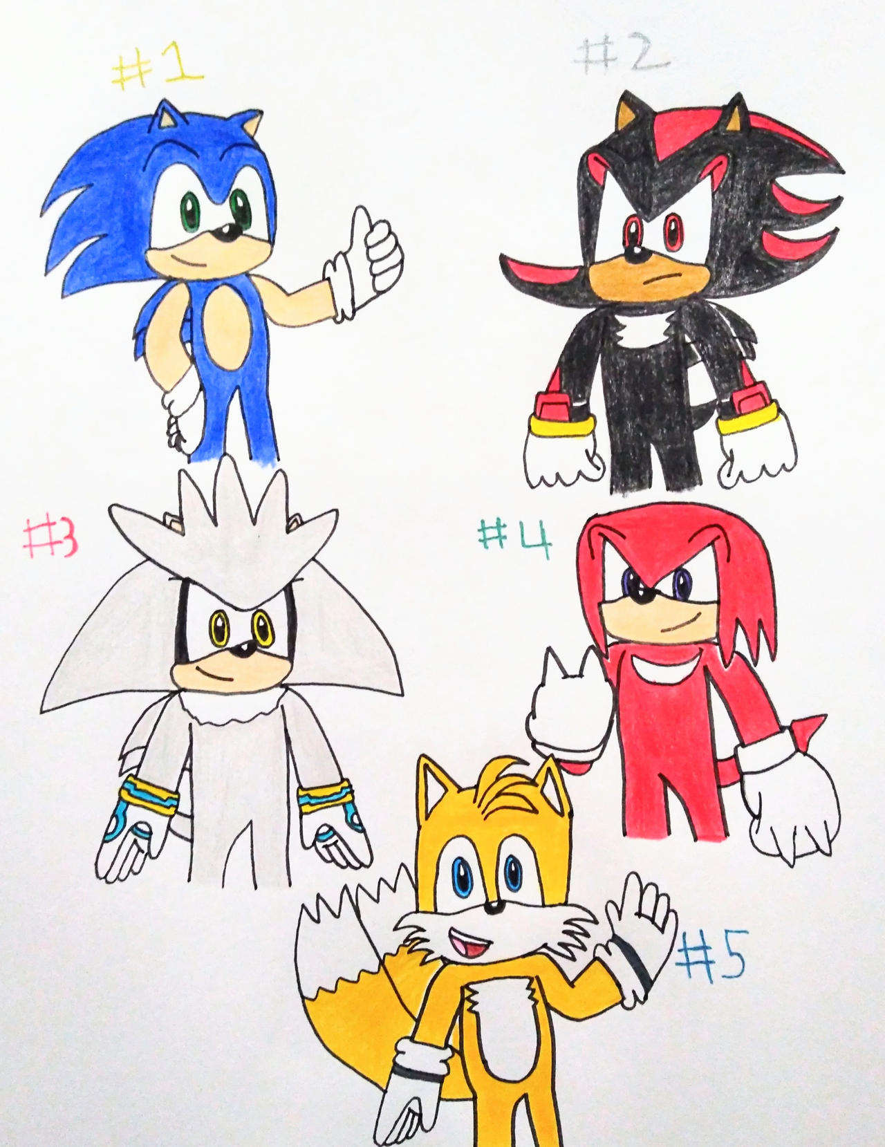 Sonic Characters Deviantart My 5 favorite Sonic characters by SonicKing2988 on DeviantArt