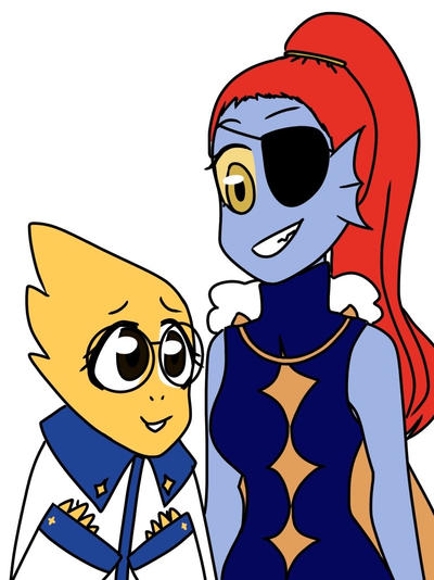Outertale Undyne and Alphys by RainbowSoulShimmer on DeviantArt