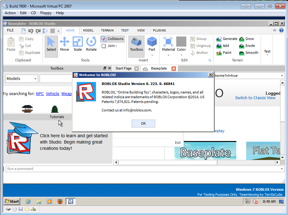 Roblox Studio for PC Windows 1.6.1.9670 Download
