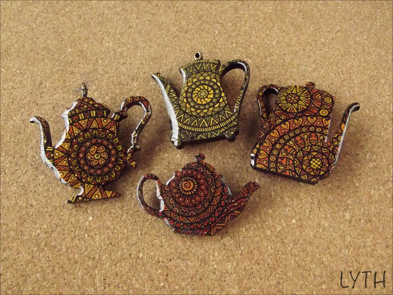 Tea brooches