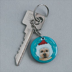 Sweet doggy custom keychain